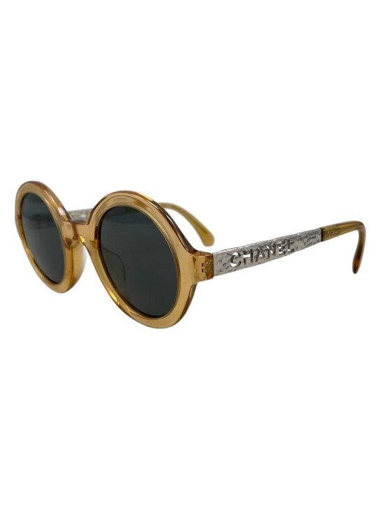Chanel Sunglasses Clear Frame Logo Brown Silver Eyewear main image 6